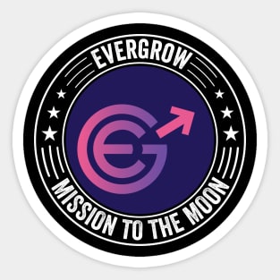 Vintage Evergrow Crypto EGC Coin To The Moon Crypto Token Cryptocurrency Wallet Birthday Gift For Men Women Kids Sticker